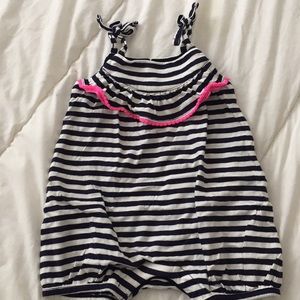 Baby Gap navy stripe romper
